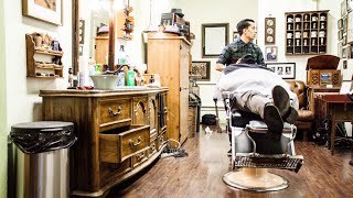 Shaving Tutorial By Traditional Old School Barber I Berkeley CA [upl. by Baun881]