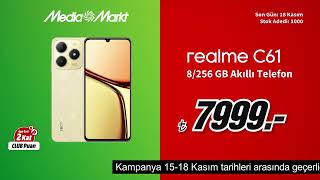 Rengarenk Şahane Kasım’ın Tam Zamanı  REALME C61 8256GB Akılı Telefon 7999 TL [upl. by Yhtamit771]