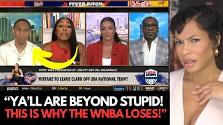 Stephen A Smith HUMBLES Delusional WNBA Women Over Caitlin Clark Not Making Olympic Team [upl. by Yelsnik23]