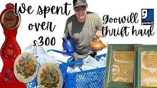 300 Thrift Trip To Goodwill For Home Decor Reselling For Profit [upl. by Strawn77]