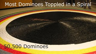 Domino Rally  Most Dominoes Toppled in a Spiral [upl. by Dlorag]