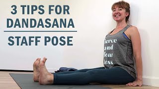 How to do dandasana  Staff Pose modifications [upl. by Suiddaht961]