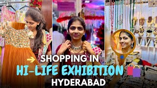 Exploring Hilife exhibition222324 Nov in Hyderabad shopping 🛍jewellery saree youtube vlog [upl. by Ylevol]