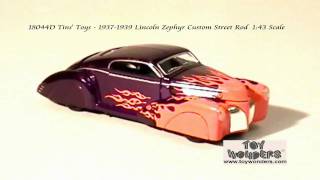 18044DTinsToys19371939LincolnZephyrCustomStreetRod143DiecastWholesalempg [upl. by Okime]