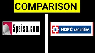 Hdfc securities vs 5paisa Broker Charges and brokerage comparison [upl. by Spiros]