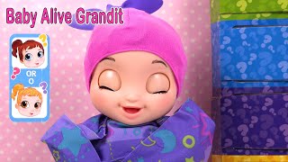 Poupée BABY ALIVE quotBébé Granditquot Poupon Grow Up Doll [upl. by Assenna]