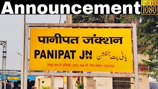 Announcement at Panipat Junction Railway Station PNP  Nostalgic Voice [upl. by Nowell]