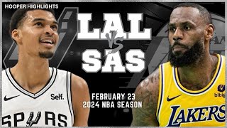 Los Angeles Lakers vs San Antonio Spurs Full Game Highlights  Feb 23  2024 NBA Season [upl. by Vaish]