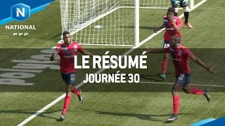 Championnat National  tous les buts de la 30e journée 20162017 [upl. by Yramanna]