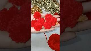 How to make a perfect fork pom pom very easy trick ytshorts [upl. by Brest]