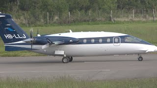 Piaggio P180 Avanti Farnborough Departure 26 May 2023 HBLLJ [upl. by Caplan]