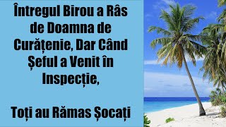 Întregul birou a râs de femeia de serviciu dar când șeful a venit în inspecție au rămas șocați [upl. by Tybi]