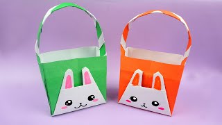 Geschenktaschen zu ostern basteln  Geschenktüten basteln  Basteln mit papier  DIY Bastelideen [upl. by Cohette]