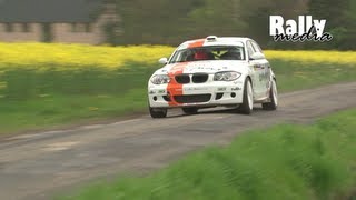 BMW 130i very fast and loud sound  Chris van Woensel  Rallye de Wallonie 2012 [upl. by Eelir]