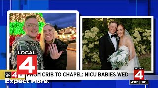 Babies who shared NICU together return to Dearborn hospital 28 years later as newlyweds [upl. by Helms812]