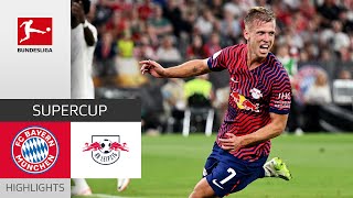 Kane Debut Spoiled By The Dani OlmoShow  Bayern München  RB Leipzig 03  Supercup 2023 [upl. by Suinuj]