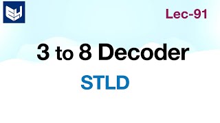 3 to 8 decoder  Logic Diagram  STLD  Lec90STLD  Lec91 [upl. by Bevis]