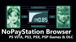 NoPayStation Browser Install PS VITA PS3 PS1 and PSP content on your consoles [upl. by Bond]