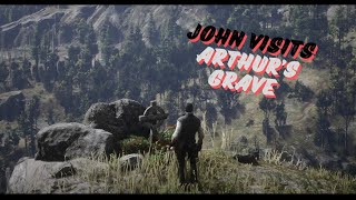 John visits Arthurs Grave  RDR2 [upl. by Ahgem436]