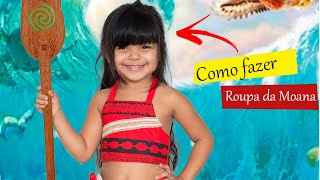 COMO FAZER FANTASIA DA MOANA PARTE 1 [upl. by Vernice]