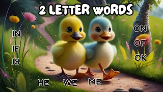 Two Letter Words  2 Letter words for kids 2 Letter Words in English Two Letter Word Song Sight [upl. by Helsell]