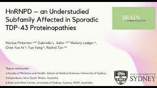 Heterogeneous nuclear ribonucleoprotein D — subfamily affected in sporadic TDP43 proteinopathies [upl. by Osnofedli]