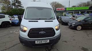 FG18YGP Ford Transit 20 350 L3 H3 128 bhp Euro 6 Diesel in White in 52K  FSH [upl. by Pressman]