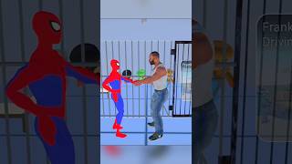 Spiderman Saved Franklin 😱IN THE JAIL  in indian bike driving 3d shortsfeed shorts spiderman [upl. by Ivie]