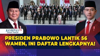 Presiden Prabowo Lantik 56 Wakil Menteri Kabinet Merah Putih Berikut Daftar Lengkapnya [upl. by Iahcedrom]