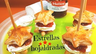 Recetas con hojaldreaperitivo con queso de cabra y mermelada [upl. by Gotcher]