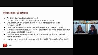 ADHS BEMSTS EMS Councils Workgroup on Behavioral Health Alternate Destination 12112023 [upl. by Dryden]