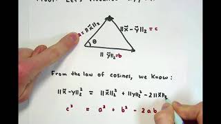 M1C Lesson 38 Cosine Formula for Dot Product NEW [upl. by Aissak]