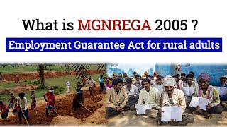 What is MGNREGA 2005  l Mahatma Gandhi National Rural Employment Guarantee Act l Hindi [upl. by Onivag241]