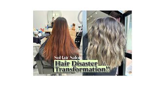 Transform Redbrassy Hair to Dark ash blonde in one session [upl. by Hickey]