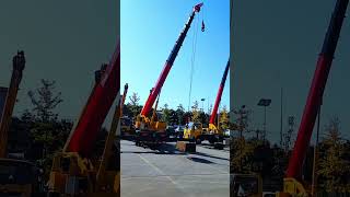 Blue brand small crane 5m 7section boom Wanliyang 5speed gearbox [upl. by Lancey]