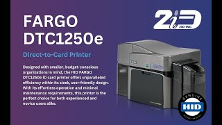 2ID Fargo DTC1250e Dual Sided ID Card Printer 050100 [upl. by Burrow]