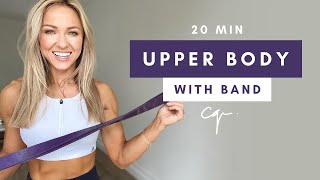 20 Min UPPER BODY WORKOUT at Home with Resistance Band [upl. by Magulac]