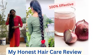 My Honest Hair Care Review  Onion Juice for Hair Growth  मेरे लंबे बालों का राज [upl. by Enal]