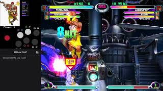 MvC2 Dhalsim 100 round start mixupcomboreset KO sequence [upl. by Arrej]