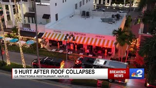 9 injured in roof collapse at La Trattoria restaurant on 5th Ave S in Naples [upl. by Lady658]