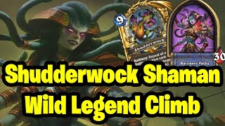 Wild Hearthstone  Castle Nathria  Shudderwock Shaman Legend Rank Climb [upl. by Nastassia]