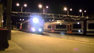 Trains at night in Hønefoss part 3 [upl. by Aenit]