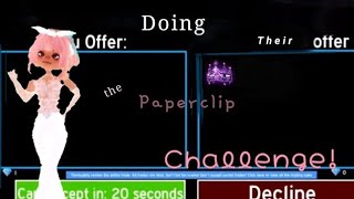 Doing the Paperclip Challenge Part 1 AphroditeRoyale dontflop royalehigh foryou [upl. by Ishmul332]