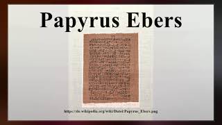 Ebers Papyrus [upl. by Lyrret]