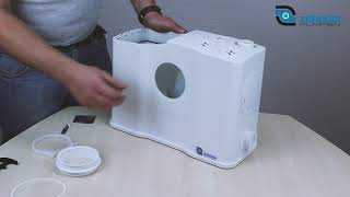 Changing the toilet inlet of the macerator Gerios®  Zehnder Pumpen [upl. by Ilrahc]