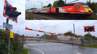 Class 43 HST at Tempsford Level Crossing Bedfordshire [upl. by Crim719]