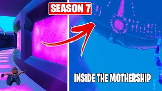 How to Get Abducted by the Mothership Get Inside the Big UFO Mothership EASILY Fortnite Season 7 [upl. by Margy911]