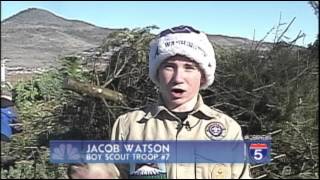 Boy Scouts Christmas tree pick up continues in Medford [upl. by Jemina]