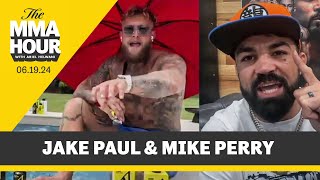 Jake Paul and Mike Perry Furiously Trade Insults In Wild FaceToFace Interview  The MMA Hour [upl. by Ellivnarg738]