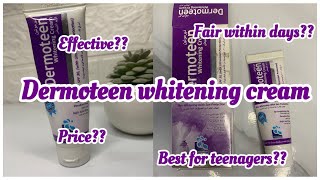 Dermoteen whitening cream without any side effect  pharmacy based whitening cream [upl. by Nevsa]